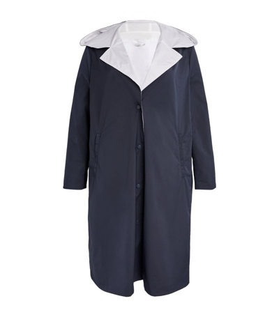 Shop Marina Rinaldi Reversible Water-repellent Coat In Blue