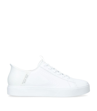 Shop Skechers Leather Eden Lx Sneakers In White