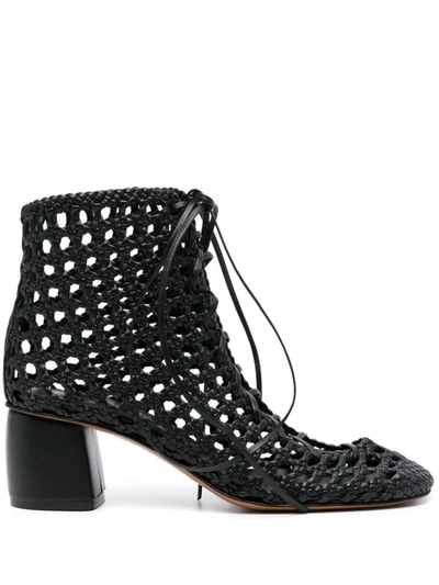 Shop Forte Forte Forte_forte Hand-woven Chic Ankle Boots Shoes In Black