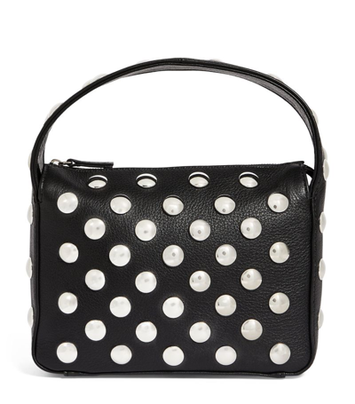 Shop Khaite Small Leather Elena Shoulder Bag In Black