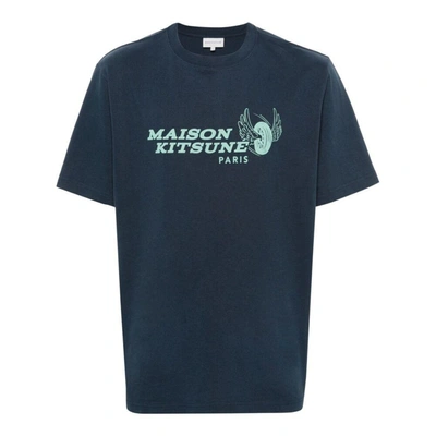Shop Maison Kitsuné T-shirts In Blue