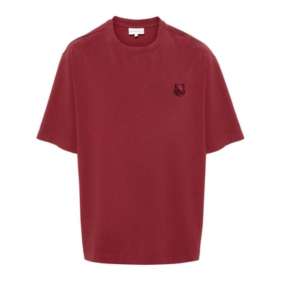 Shop Maison Kitsuné T-shirts In Red