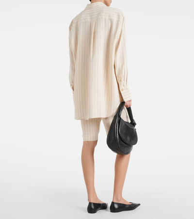 Totême Toteme Striped Cotton Shirt In White