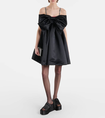 Nodaleto Bulla Yelena Satin Platform Slides In Black
