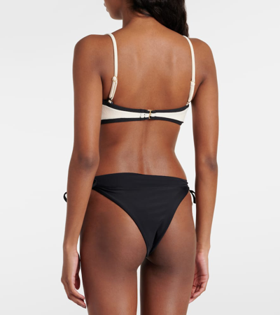 Same Colorblocked Bandeau Bikini Top In Black