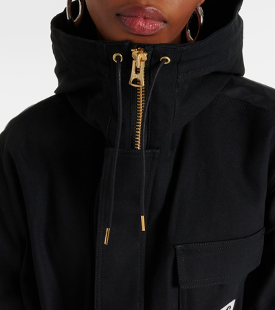 Shop Sacai X Carhartt Oversized Cotton Parka In Black