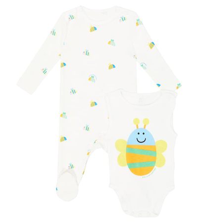 Shop Stella Mccartney Baby Set Of 2 Printed Bodysuits In White