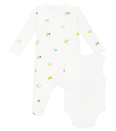 Shop Stella Mccartney Baby Set Of 2 Printed Bodysuits In White