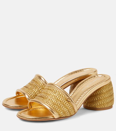 Gianvito Rossi Marbella Leather-trimmed Sandals In Brown