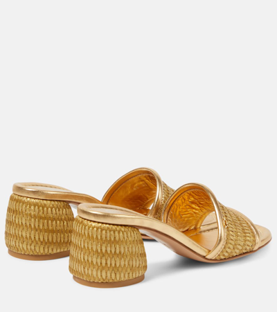 Shop Gianvito Rossi Marbella Leather-trimmed Sandals In Brown