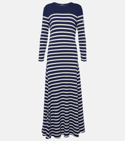 Shop Polo Ralph Lauren Striped Maxi Dress In Blue
