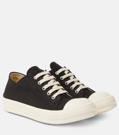 Shop Rick Owens Drkshdw Canvas Slip-on Sneakers In Black