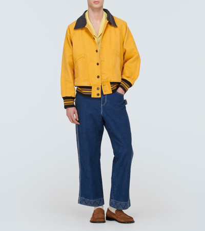 Shop Bode Banbury Cotton Twill Jacket In Multicoloured