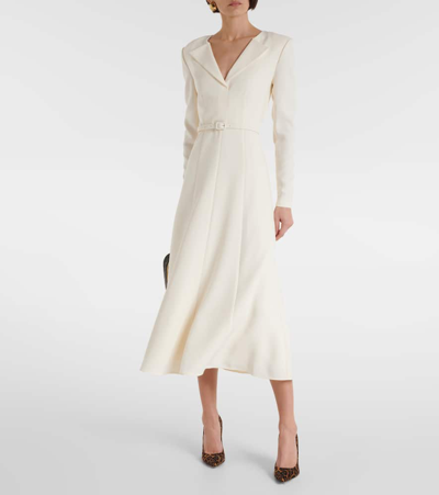 Shop Roland Mouret Cady Midi Dress In White