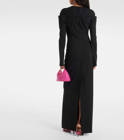 Shop Jacquemus Sabre Jersey Maxi Dress In Black