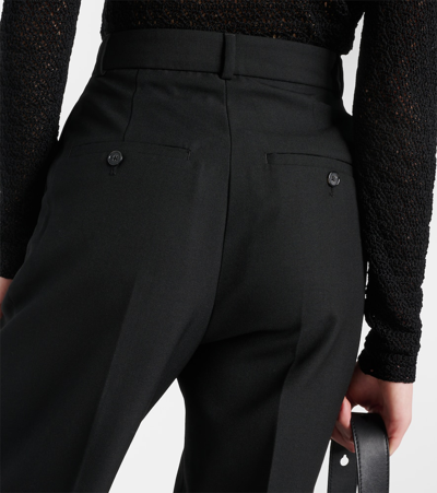 Shop Totême High-rise Tapered Pants In Black