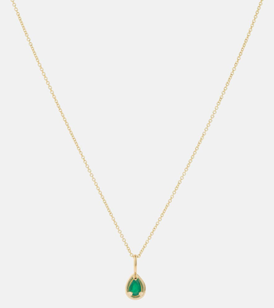 Shop Stone And Strand Bonbon 14kt Gold Pendant Necklace With Emerald
