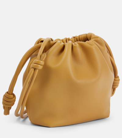 Shop Loewe Flamenco Mini Leather Shoulder Bag In Braun