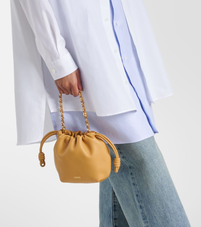 Loewe Flamenco Purse Bag In Mellow Nappa Lambskin In Brown