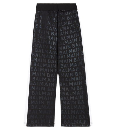 Shop Balmain Cotton-blend Sweatpants In Multicolor