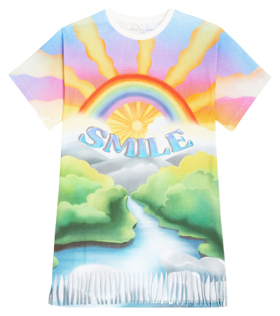Stella Mccartney Printed Cotton Jersey T-shirt Dress In Multicolor