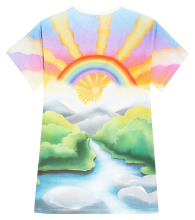 Stella Mccartney Printed Cotton Jersey T-shirt Dress In Multicolor