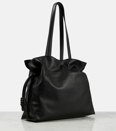 Loewe Flamenco Medium Clutch Bag In Napa Leather In Schwarz