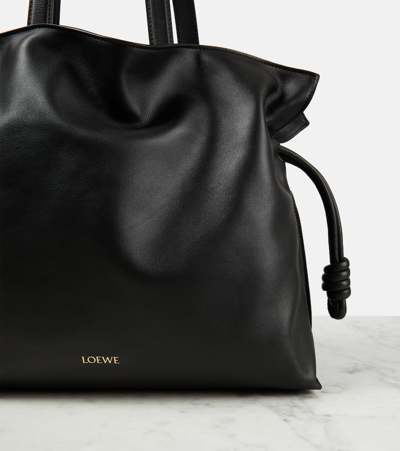 Loewe Flamenco Medium Clutch Bag In Napa Leather In Schwarz