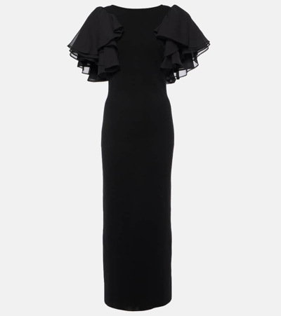Shop Chloé Wool-blend Dress In Black