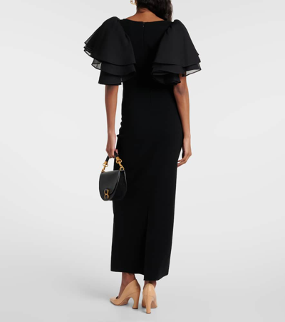Shop Chloé Wool-blend Dress In Black