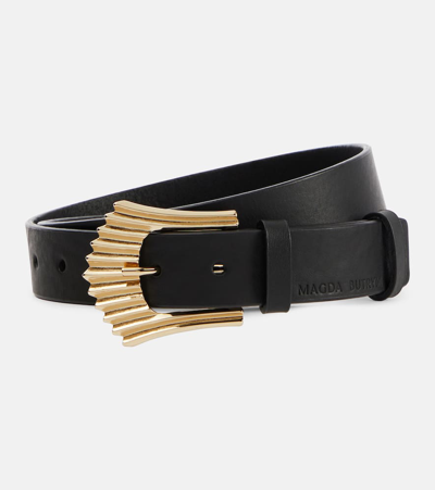 Shop Magda Butrym Leather Belt In Black