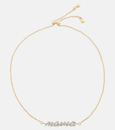 Stone And Strand Hey Mama 10kt Gold Bracelet With Diamonds In Gold