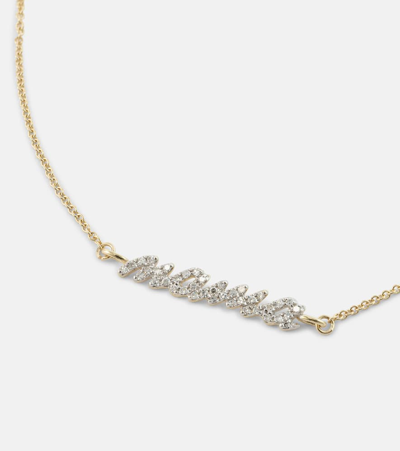 Stone And Strand Hey Mama 10kt Gold Bracelet With Diamonds In Gold