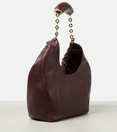 Loewe Squeeze Small Leather Shoulder Bag In Burgundy
