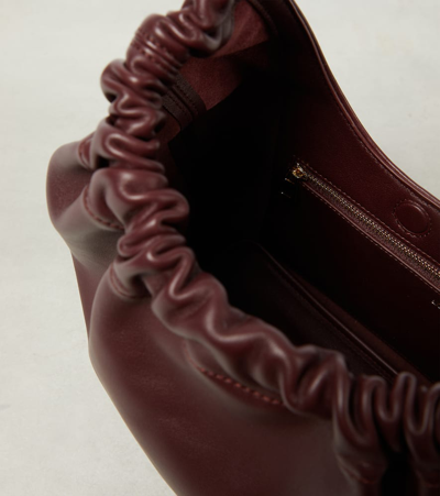Loewe Squeeze Small Leather Shoulder Bag In Burgundy