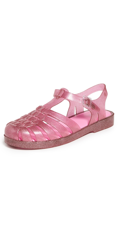Shop Melissa Possession Shiny Fisherman Sandals Glitter Pink