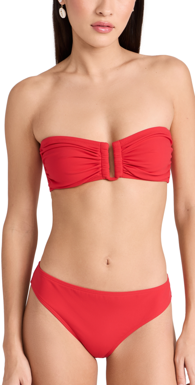 Shop Ulla Johnson Santorini Bikini Top Scarlet