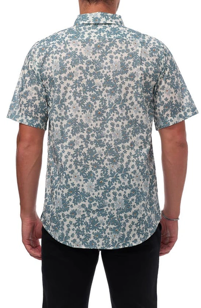 Shop Ezekiel Crest Short Sleeve Woven Shirt In Sage