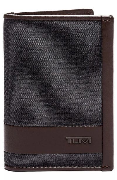 Shop Tumi Alpha Multi Window Card Case In Anthracite/ Brown