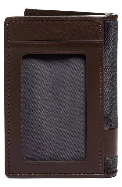 Shop Tumi Alpha Multi Window Card Case In Anthracite/ Brown