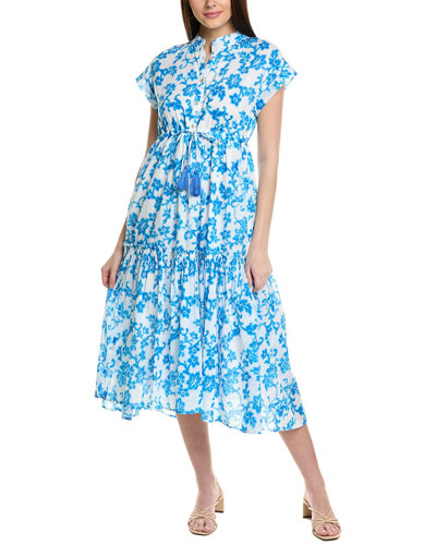 Shop Ro's Garden Juliet Midi Dress In Blue