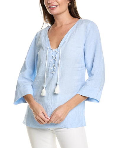 Tommy Bahama Coastalina Linen Tunic In Blue