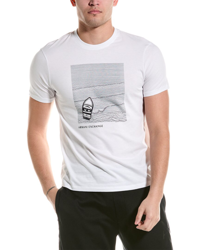 Shop Armani Exchange T-shirt In White