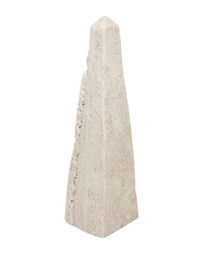 Shop Bidkhome Travertine Obelisk Small In Beige