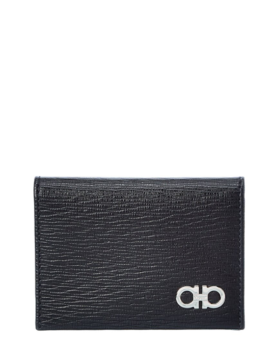 Shop Ferragamo Leather Card Case In Black
