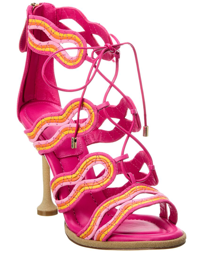 Shop Alexandre Birman Cassie 100 Leather Sandal In Pink