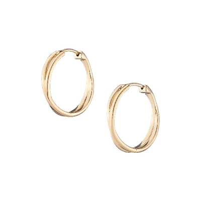 Shop Aurate New York Crossover Hoop Earrings In Yellow