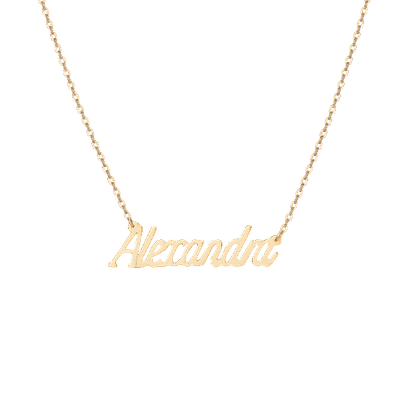 Shop Aurate New York Gold Script Name Necklace In Rose