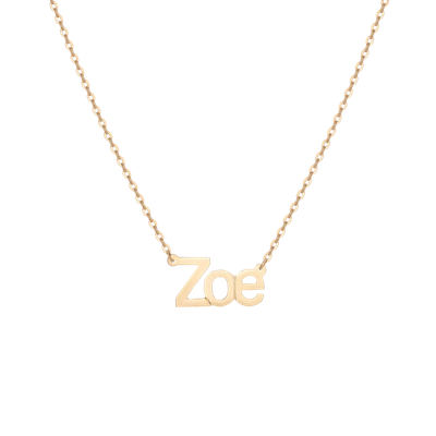 Shop Aurate New York Gold Block Name Necklace In Rose