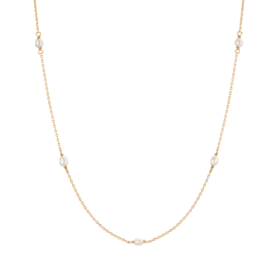 Shop Aurate New York Endless Pearl Station Necklace In Yellow